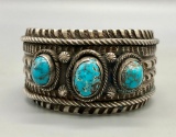 Heavy Three Stone Bracelet by Emerson Bill