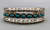 1940s Bell Trading Post Turquoise & Sterling Silver Bracelet