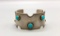 Sterling Silver, Gold, and Turquoise Bracelet