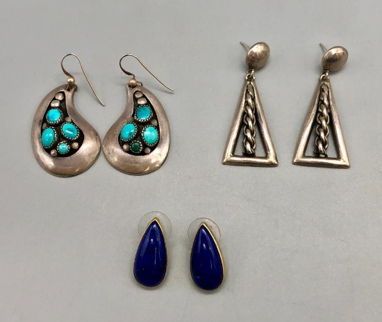 Three Pair Frank Patania Earrings