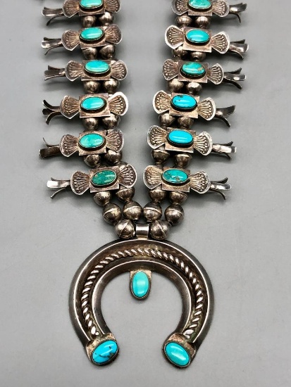 Vintage Box Bow Squash Blossom Necklace