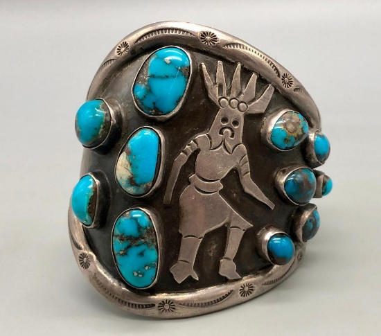 Gaun Dancer Themed Bracelet with Bisbee Turquoise