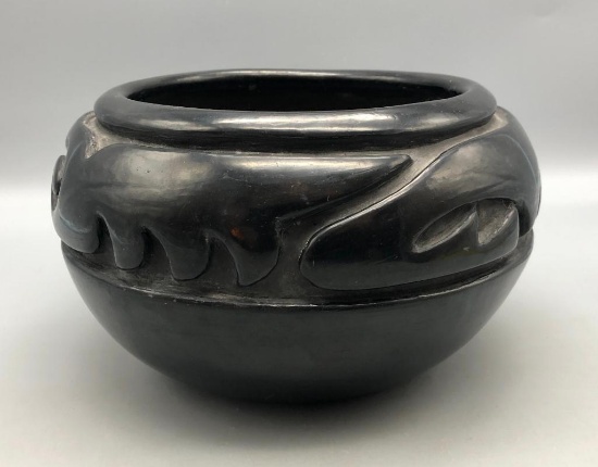 Deeply Carved Pot by Margaret Tafoya