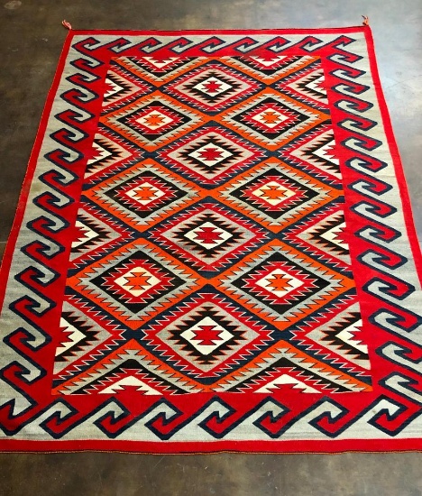 Very Fine Red Mesa Style Navajo Rug