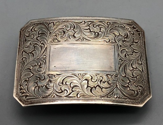 Bohlin Sterling Silver Belt Buckle circa 1950's