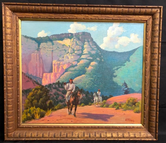 Louis Benesch - Indian on Horseback