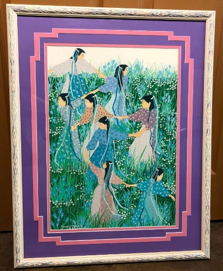 Original Gouache by Virginia Stroud - Dancing Maidens