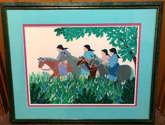 Original Gouache by Virginia Stroud - Race Ya