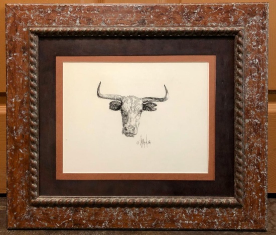 Original Bill Owens Artwork - Steer Head