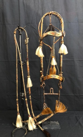 Nice Deer Lodge Prison Hitched Horsehair Bridle