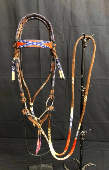 Deer Lodge Hitched Horsehair Bridle