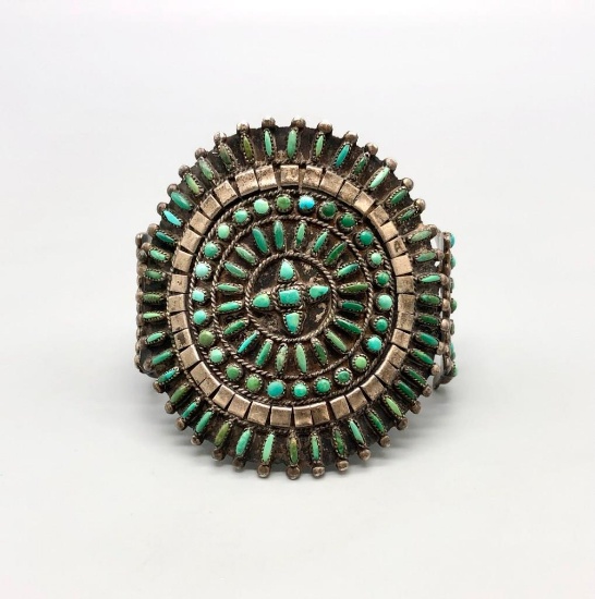 C. 1940s Turquoise Cluster Bracelet