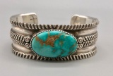 Custom Handmade Bracelet by Ernie Lister with Royston Turquoise