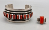 Julian Lovato Coral Ring & Bracelet Set