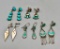 Five Pair Vintage Zuni Earrings