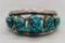 Heavy Five Stone Turquoise Bracelet