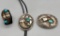 Sterling Silver Claw Buckle, Bolo, Ring Trio