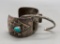 Vintage Turquoise Watch Cuff & Sterling Silver Bracelet