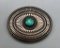 Turquoise & Sterling Silver Belt Buckle - Tahe