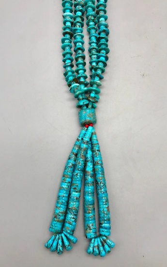 Pueblo Style Turquoise Jocla Necklace