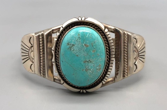 Turquoise & Sterling Silver Bracelet - Piaso