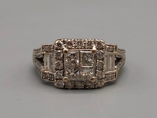 14K White Gold Diamond Ring (over 1 ct.)