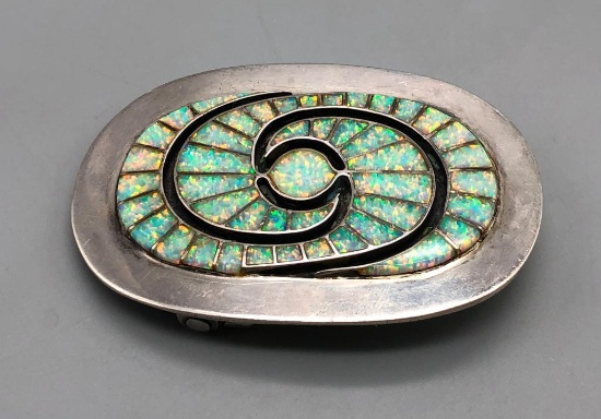 Amy Qndelacy Zuni Inlay Belt Buckle