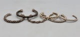 Group of Six Twisted Wire Bracelets