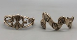 Two Cast Bracelets (Sterling Silver)