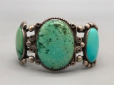 Vintage Three Stone Turquoise Bracelet