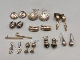 10 Pair of Sterling Silver Earrings