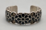 Unique Sterling Silver and Onyx Bracelet