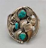 Vintage Turquoise & Claw Bracelet