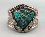 Vintage William Singer Turquoise & Sterling Silver Bracelet