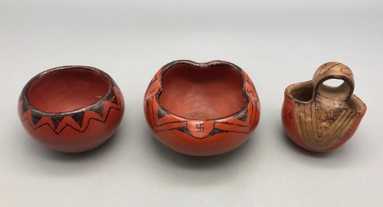 Three Vintage Maricopa Pots