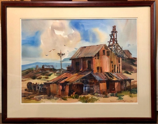 Form Shed - Original Watercolor by Dick Phillips (1933-2011)