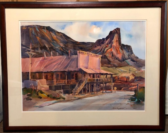 Western Town - Original Watercolor by Dick Phillips (1933-2011)