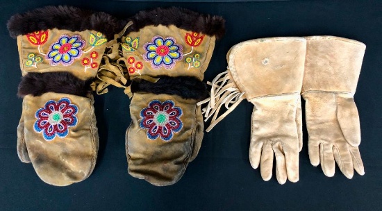 Two Vintage Pairs of Gauntlets