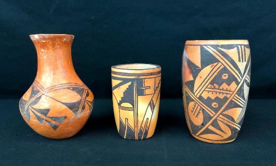 Three Vintage Hopi Pots