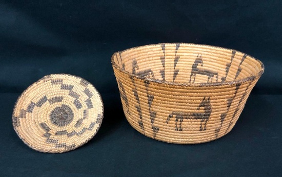 Two Vintage Pima Baskets