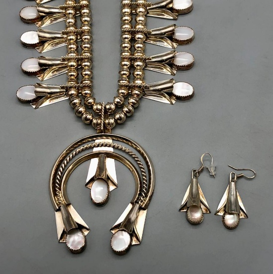 Mother of Pearl Squash Blossom Set