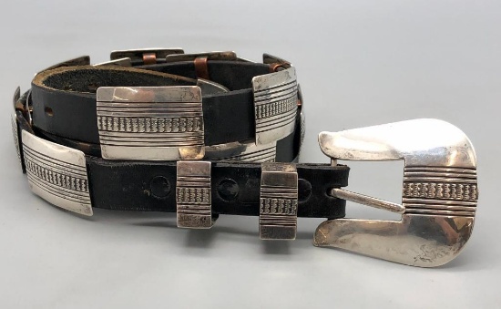 Sterling Silver Concho Belt by Harold J