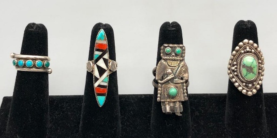 Four Vintage Rings