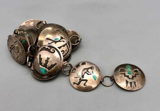 Vintage Hopi Style Link Concho Belt