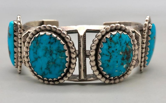 Vintage Four Stone Turquoise Bracelet