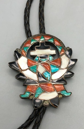 Circa 1950s Knifewing Inlay Bolo Tie