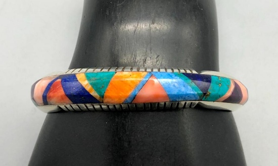 Multi-Stone Inlay Bracelet by Yellowhorse