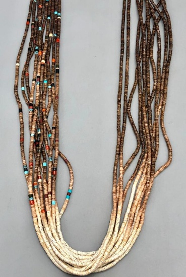 Ten Strand Fine Heishi Necklace with Pueblo Wrap