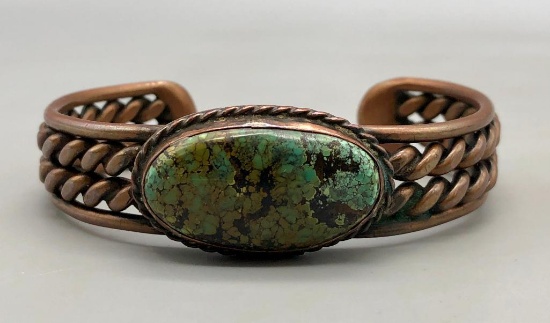 Vintage Turquoise and Copper Bracelet