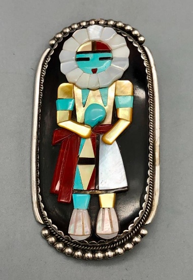 Zuni Inlay Pin/Pendant by Beverly Etsate